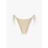 Virgo Shiny Bikini Slip with Logo detail