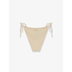 Virgo Shiny Bikini Slip with Logo detail