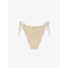 Virgo Shiny Bikini Slip with Logo detail