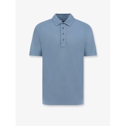 L-Perry cotton and silk polo shirt
