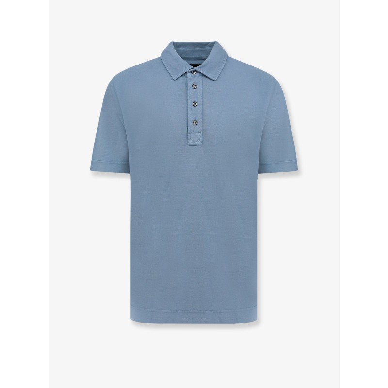 L-Perry cotton and silk polo shirt