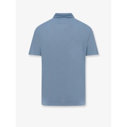 L-Perry cotton and silk polo shirt