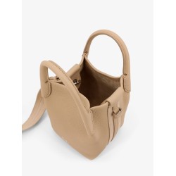 Micro Bale leather bucket bag