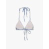 Leah nylon bikini top with radical patch print