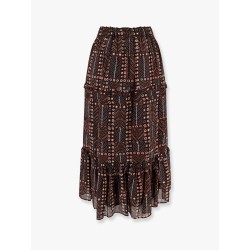 Diya biologic cotton skirt with all-over print