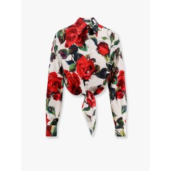Cotton shirt with floral print
