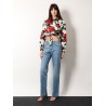 Cotton shirt with floral print