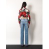 Cotton shirt with floral print