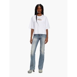 Cotton t-shirt with frontal oval-d logo