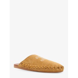 Triomphe Mule 05 suede and leather sandals