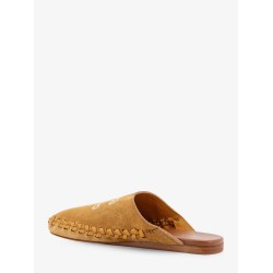 Triomphe Mule 05 suede and leather sandals