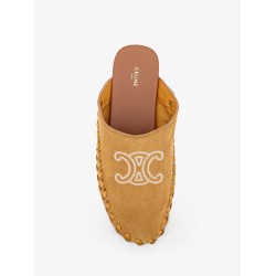 Triomphe Mule 05 suede and leather sandals