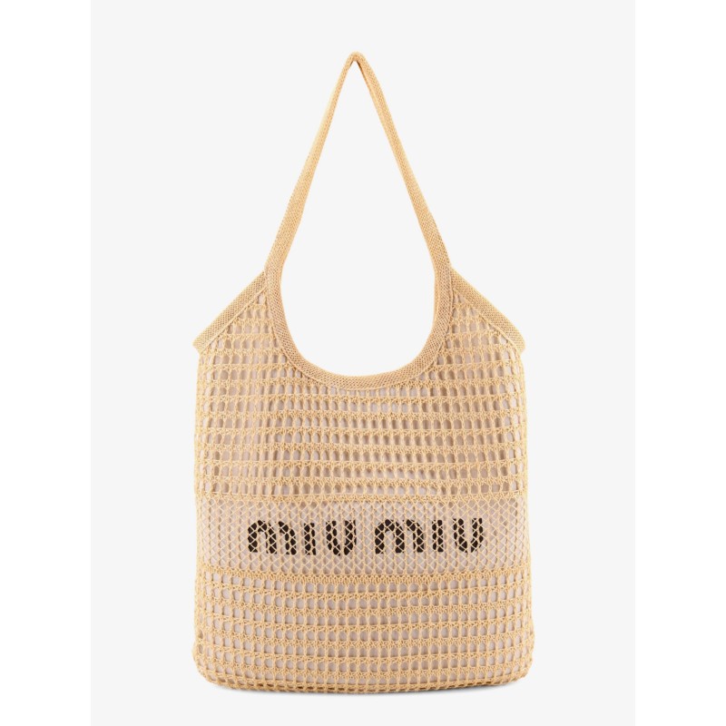 Viscose Ivy shoulder bag with rafia effect