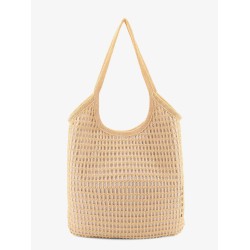 Viscose Ivy shoulder bag with rafia effect