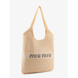 Viscose Ivy shoulder bag with rafia effect