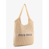 Viscose Ivy shoulder bag with rafia effect