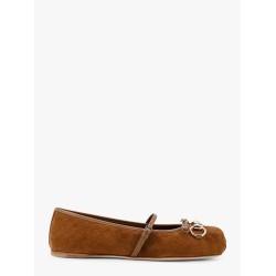 Suede ballerinas with all-over GG motif