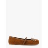Suede ballerinas with all-over GG motif