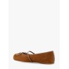 Suede ballerinas with all-over GG motif