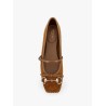 Suede ballerinas with all-over GG motif