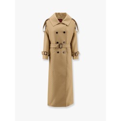 Wool and silk crepe coat with all-over GG motif