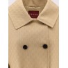 Wool and silk crepe coat with all-over GG motif