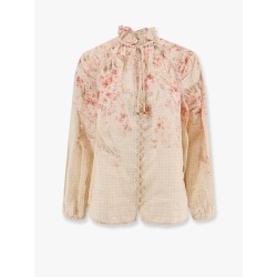 Illuminate billow ramiè shirt with floral print