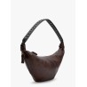 Large croissant leather shoulder bag
