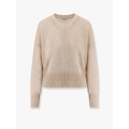 Paper yarn and mohair sweater with lurex effect