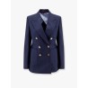 Cotton blazer with iconic gucci crest buttons