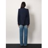 Cotton blazer with iconic gucci crest buttons