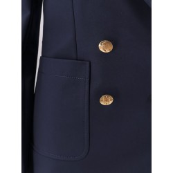 Cotton blazer with iconic gucci crest buttons
