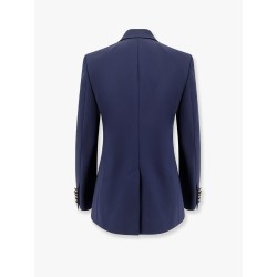 Cotton blazer with iconic gucci crest buttons
