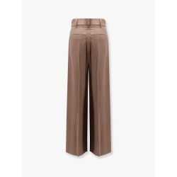 Viscose and linen trouser with frontal pinces