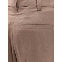 Viscose and linen trouser with frontal pinces