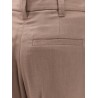 Viscose and linen trouser with frontal pinces