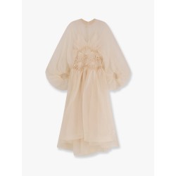Illuminate tulle dress with embroidery and drapery