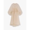 Illuminate tulle dress with embroidery and drapery