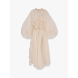Illuminate tulle dress with embroidery and drapery