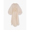Illuminate tulle dress with embroidery and drapery