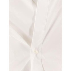 Cotton shirt with overlapping collar