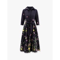 Spritz cotton chemisier dress with multicolor print