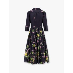 Spritz cotton chemisier dress with multicolor print