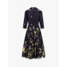 Spritz cotton chemisier dress with multicolor print