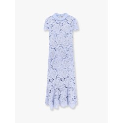 Lace dress with floral embroidery
