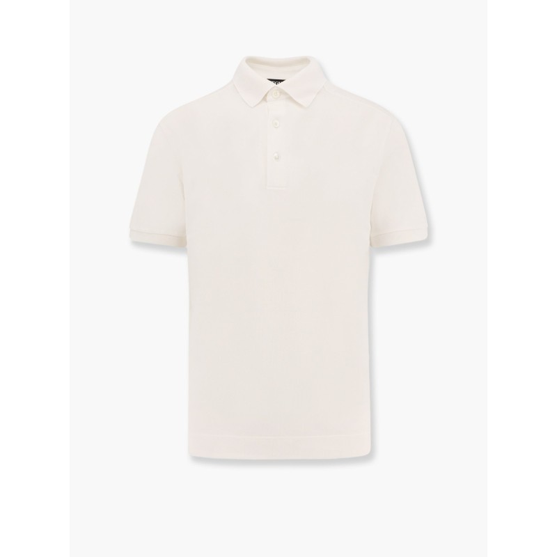 Cotton and silk polo shirt