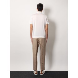 Cotton and silk polo shirt