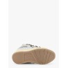 Curb leather sneakers with mesh inserts