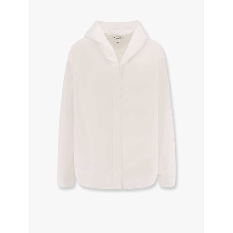 Hooded cotton shirt