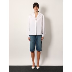 Hooded cotton shirt